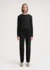 Petite cable knit charcoal melange sold by Toteme