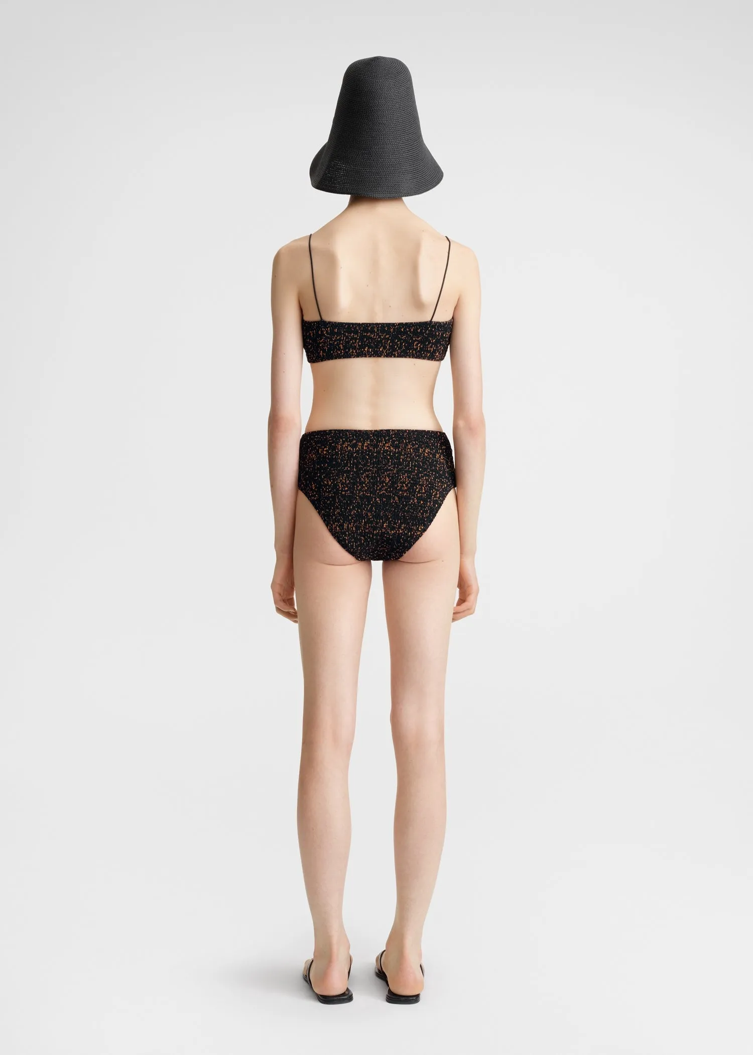 Smocked bikini top tortoise sold by Toteme product image thumbnail 3