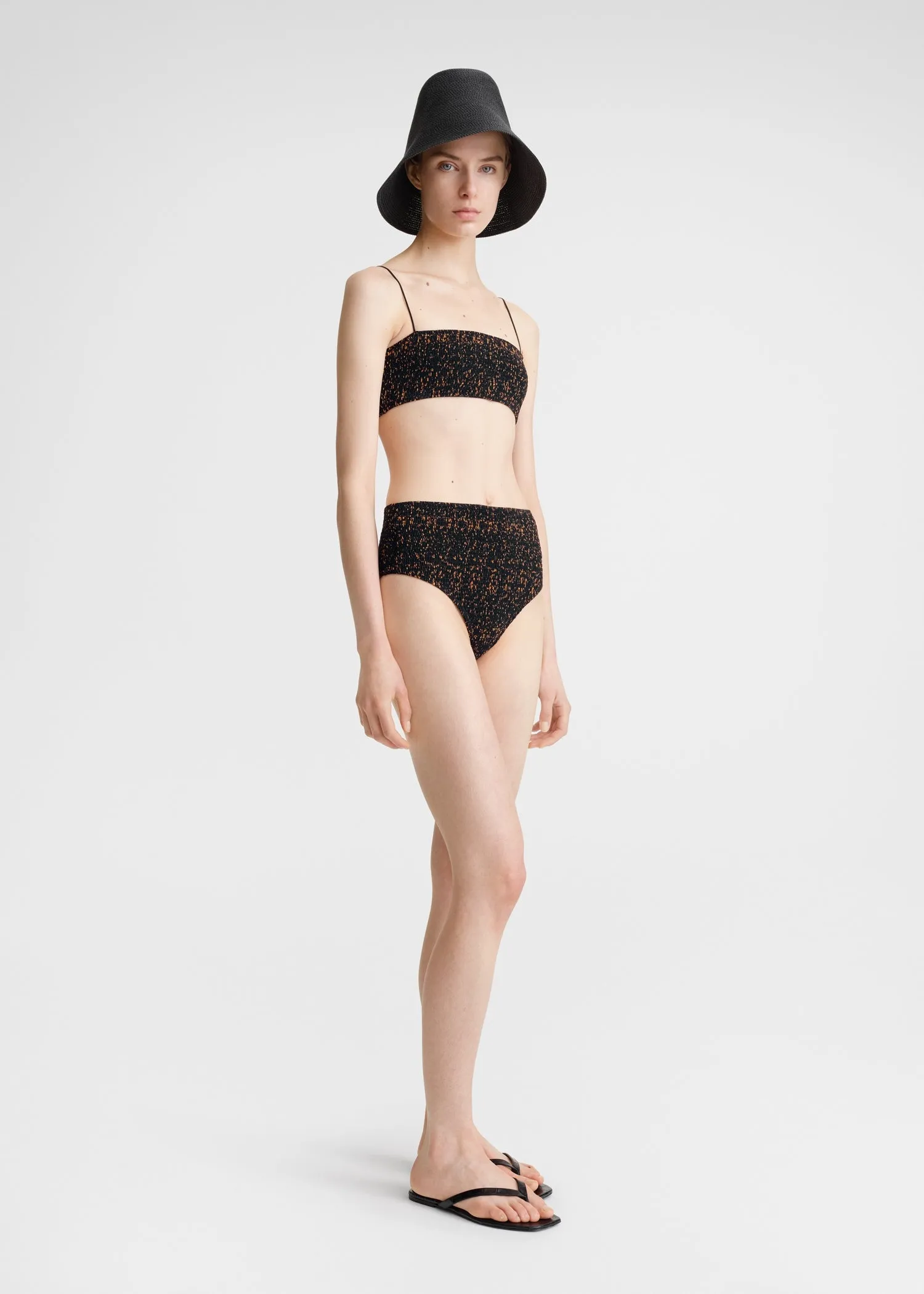 Smocked bikini top tortoise sold by Toteme product image thumbnail 2