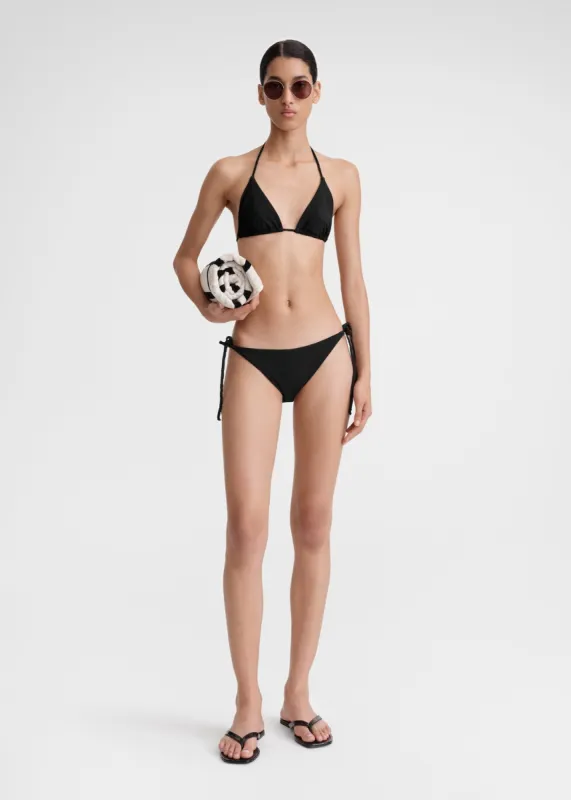 Braid-tie bikini top black sold by Toteme