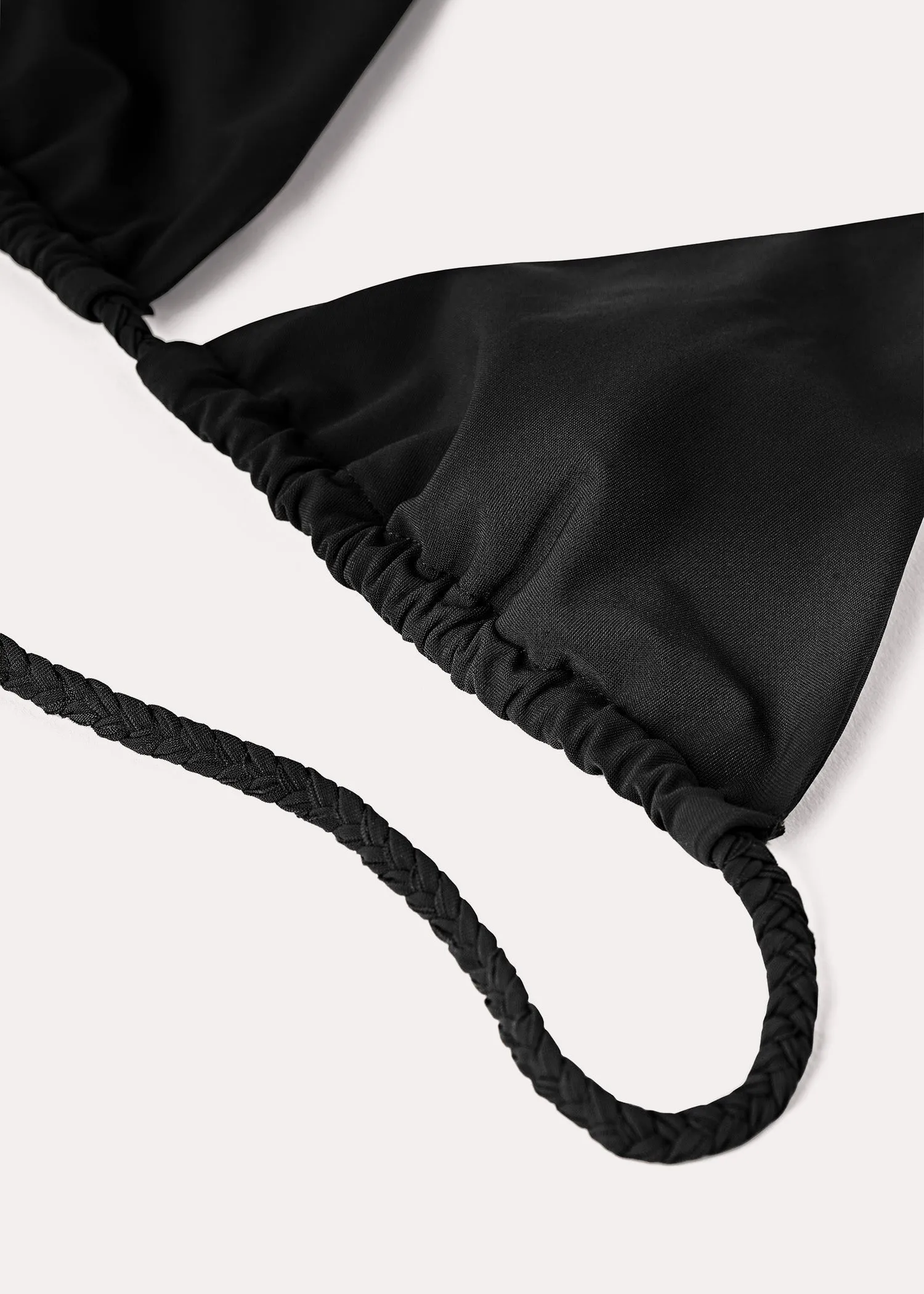 Braid-tie bikini top black sold by Toteme product image thumbnail 5