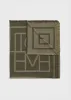 Monogram wool cashmere scarf sage sold by Toteme
