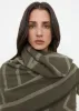Monogram wool cashmere scarf sage sold by Toteme