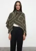 Monogram wool cashmere scarf sage sold by Toteme