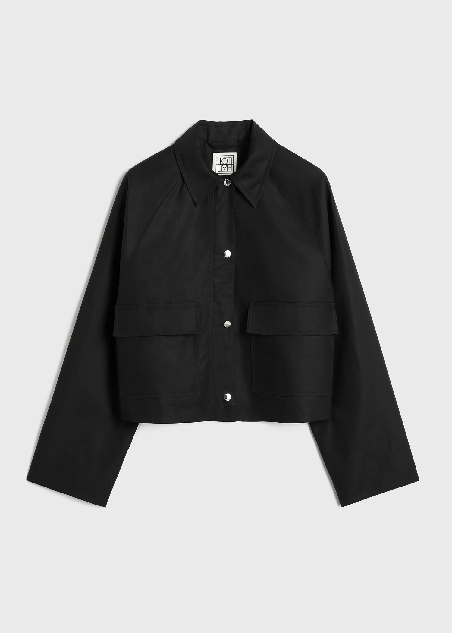 Cropped cotton jacket black sold by Toteme product image thumbnail 5