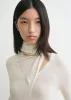 Draped-scarf fine knit off-white sold by Toteme