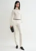 Draped-scarf fine knit off-white sold by Toteme