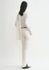 Draped-scarf fine knit off-white sold by Toteme