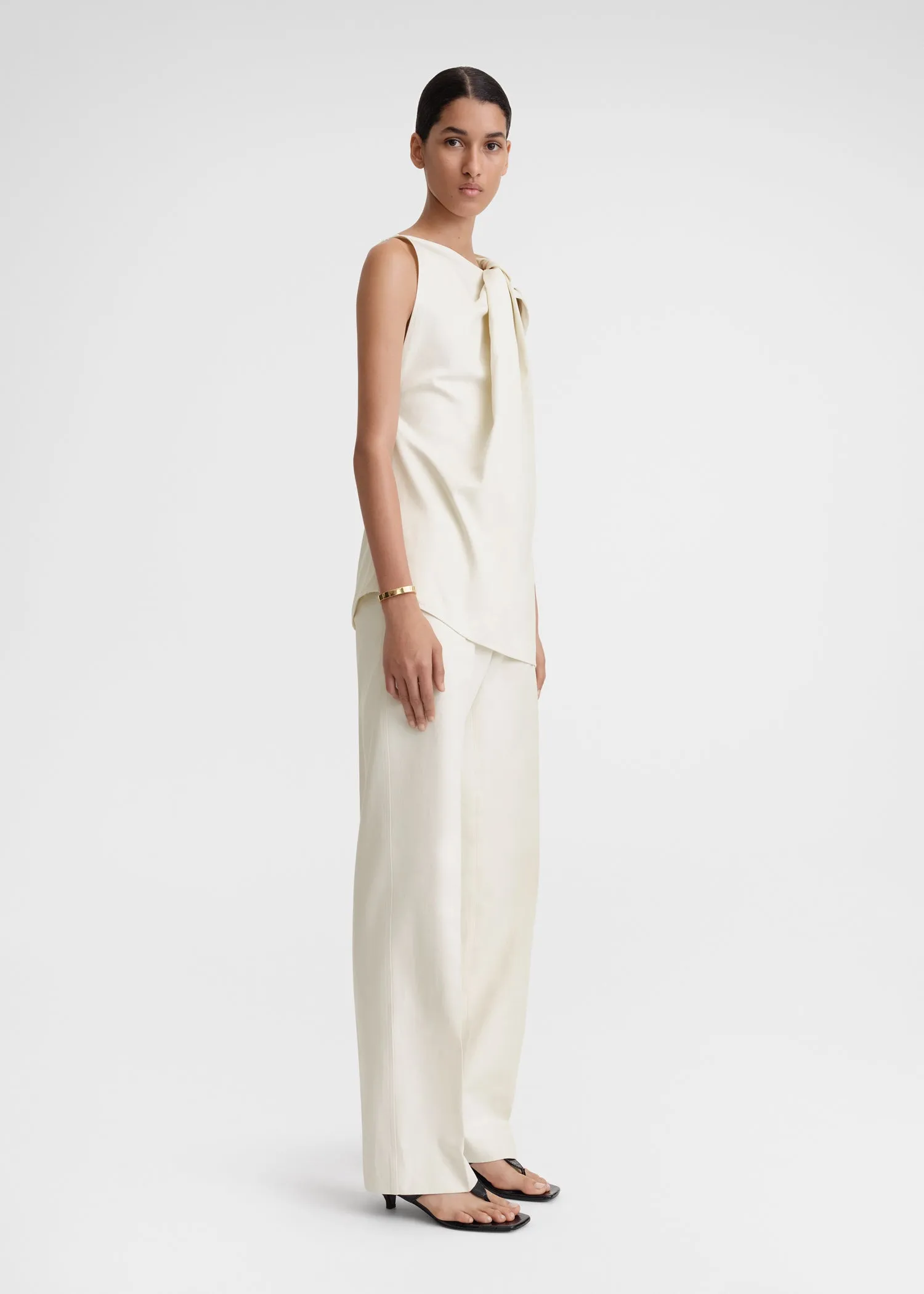 Shoulder-twist top ecru sold by Toteme product image thumbnail 3