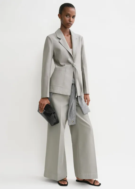 Garment-dyed cotton blazer dove sold by Toteme