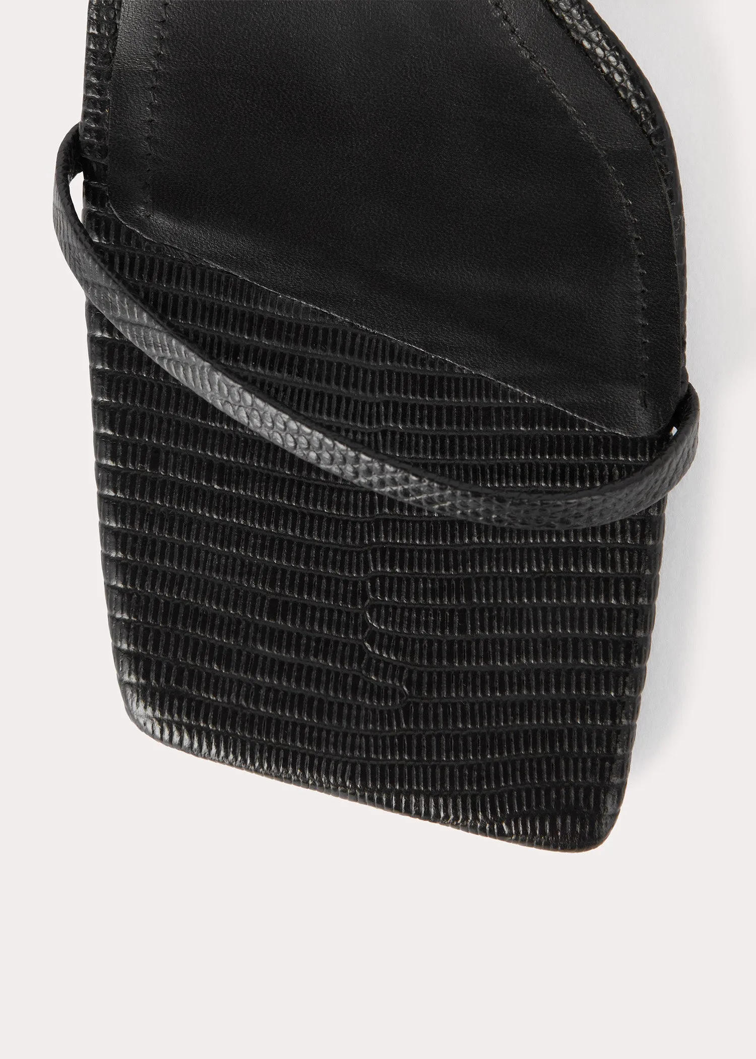 The Strappy Sandal black lizard sold by Toteme product image thumbnail 5