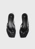 Leather heeled flip flops black sold by Toteme