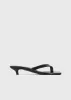 Leather heeled flip flops black sold by Toteme