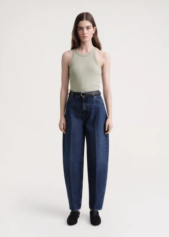 Curved rib tank pale sage sold by Toteme