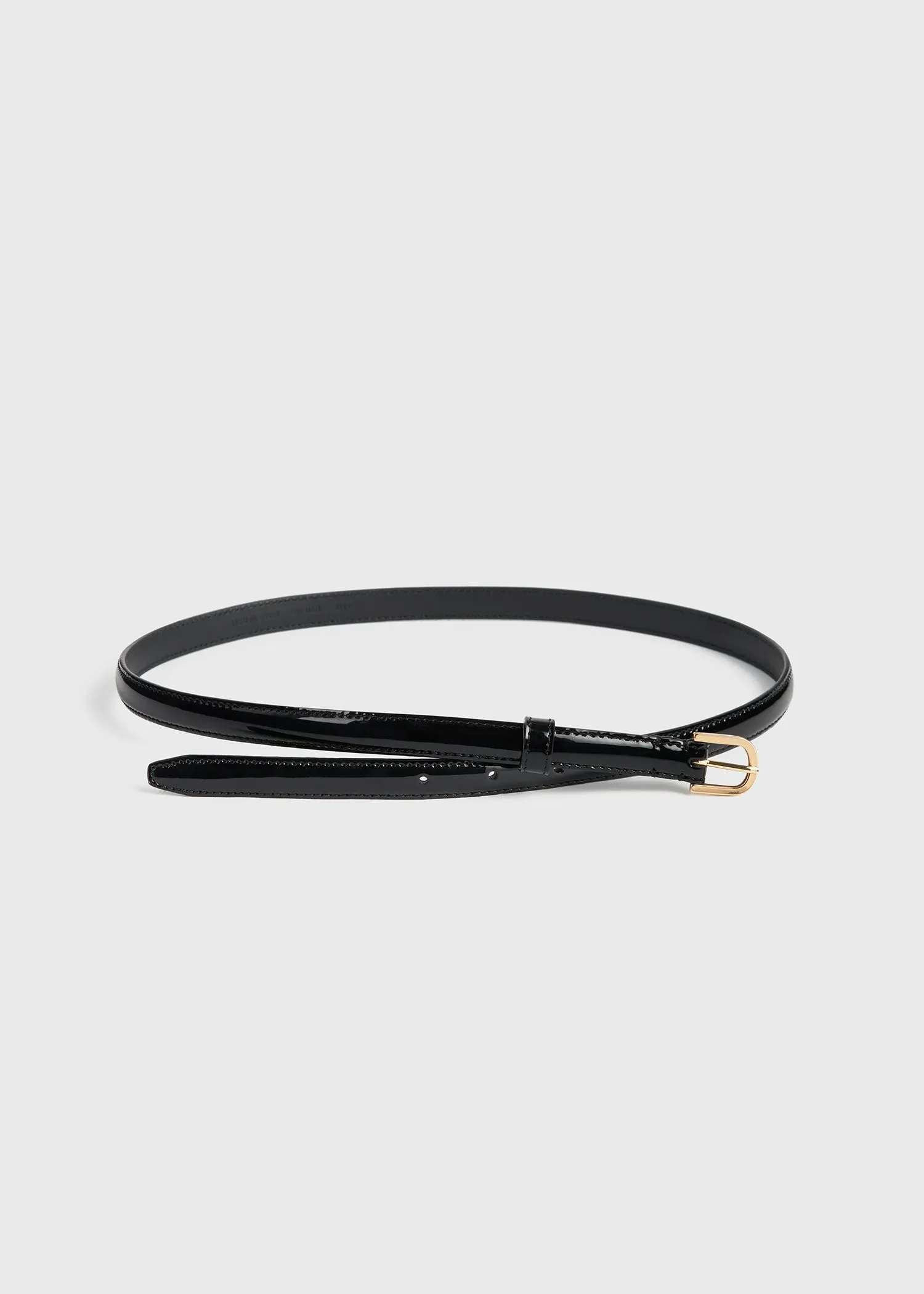 Thin patent belt black sold by Toteme product image thumbnail 3