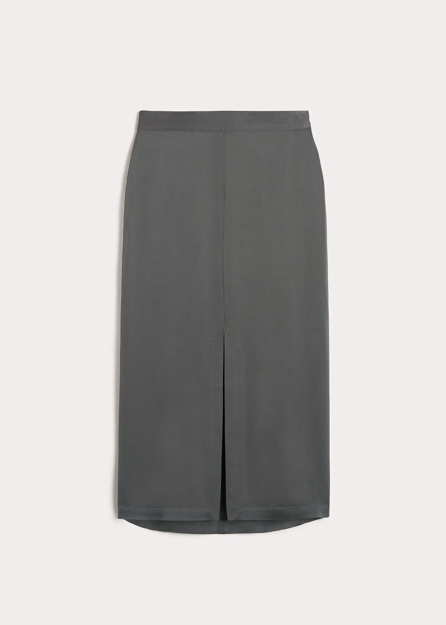 Front-split satin midi skirt lead sold by Toteme product image thumbnail 5
