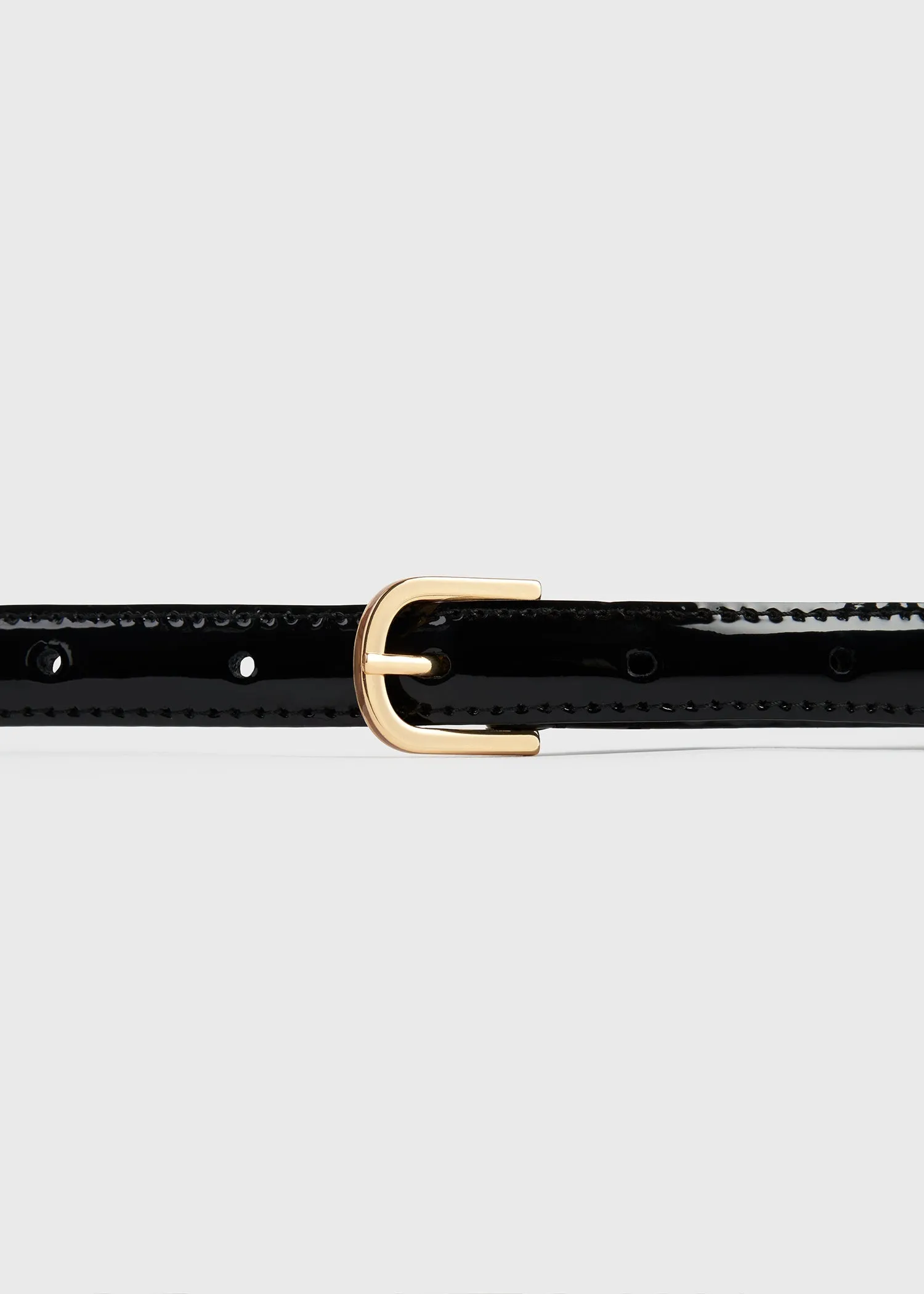 Thin patent belt black sold by Toteme product image thumbnail 4