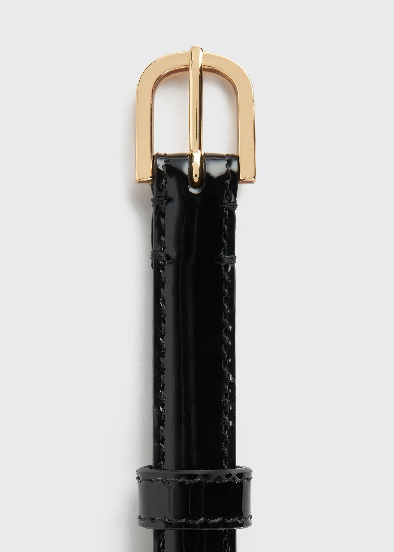 Thin patent belt black sold by Toteme product image thumbnail 5