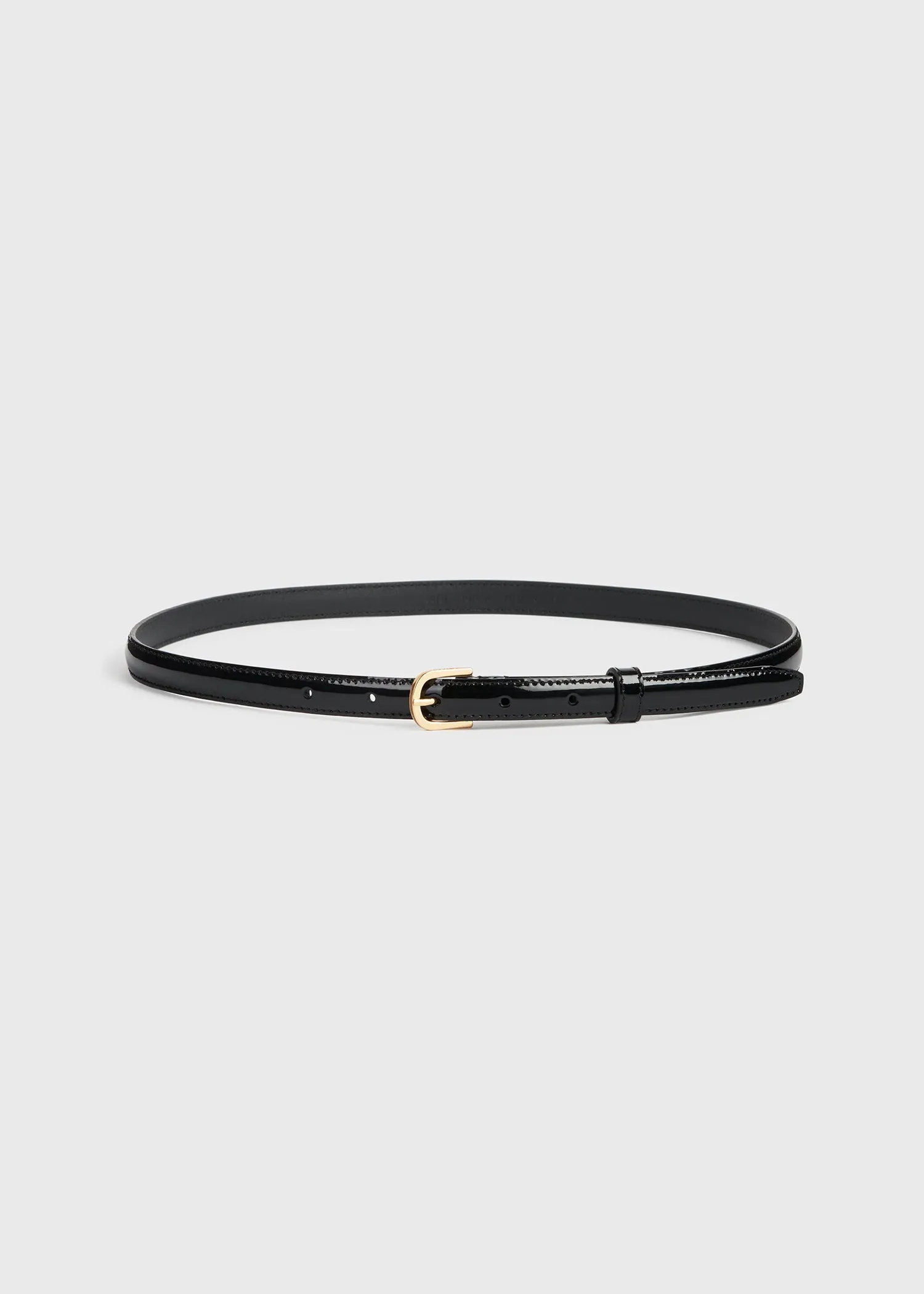 Thin patent belt black sold by Toteme product image thumbnail 2