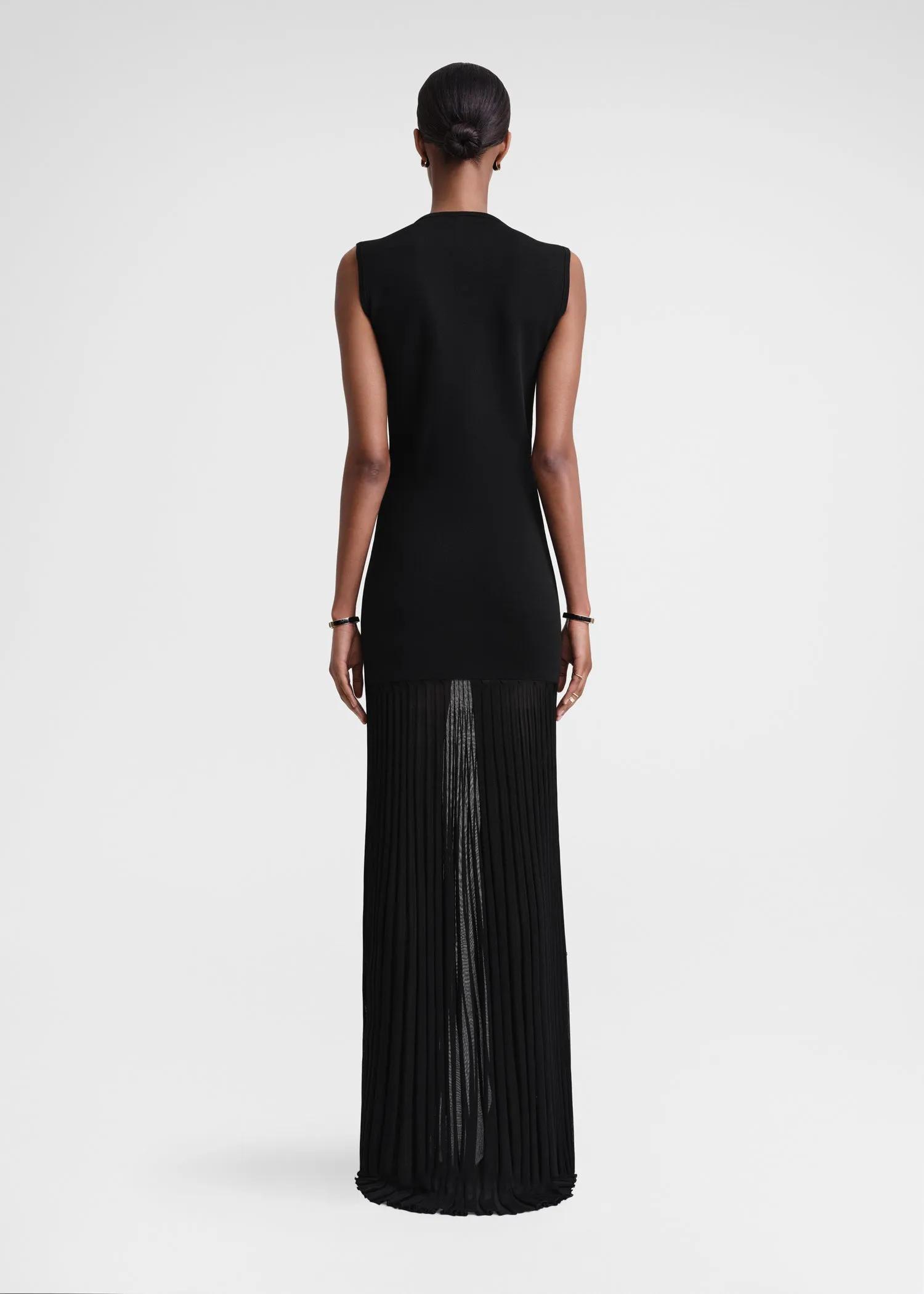 Plissé-knitted evening dress black sold by Toteme product image thumbnail 3