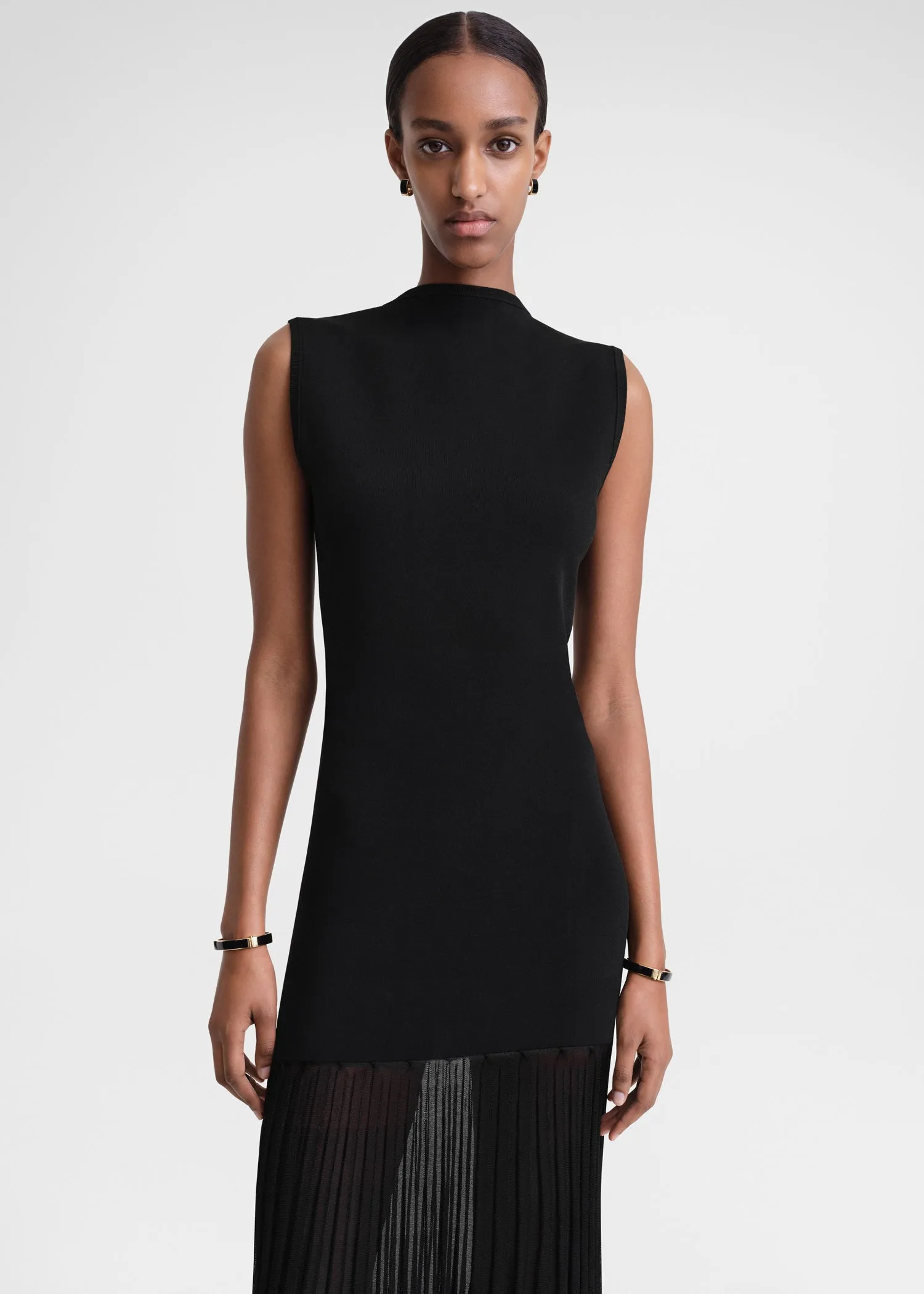 Plissé-knitted evening dress black sold by Toteme product image thumbnail 4