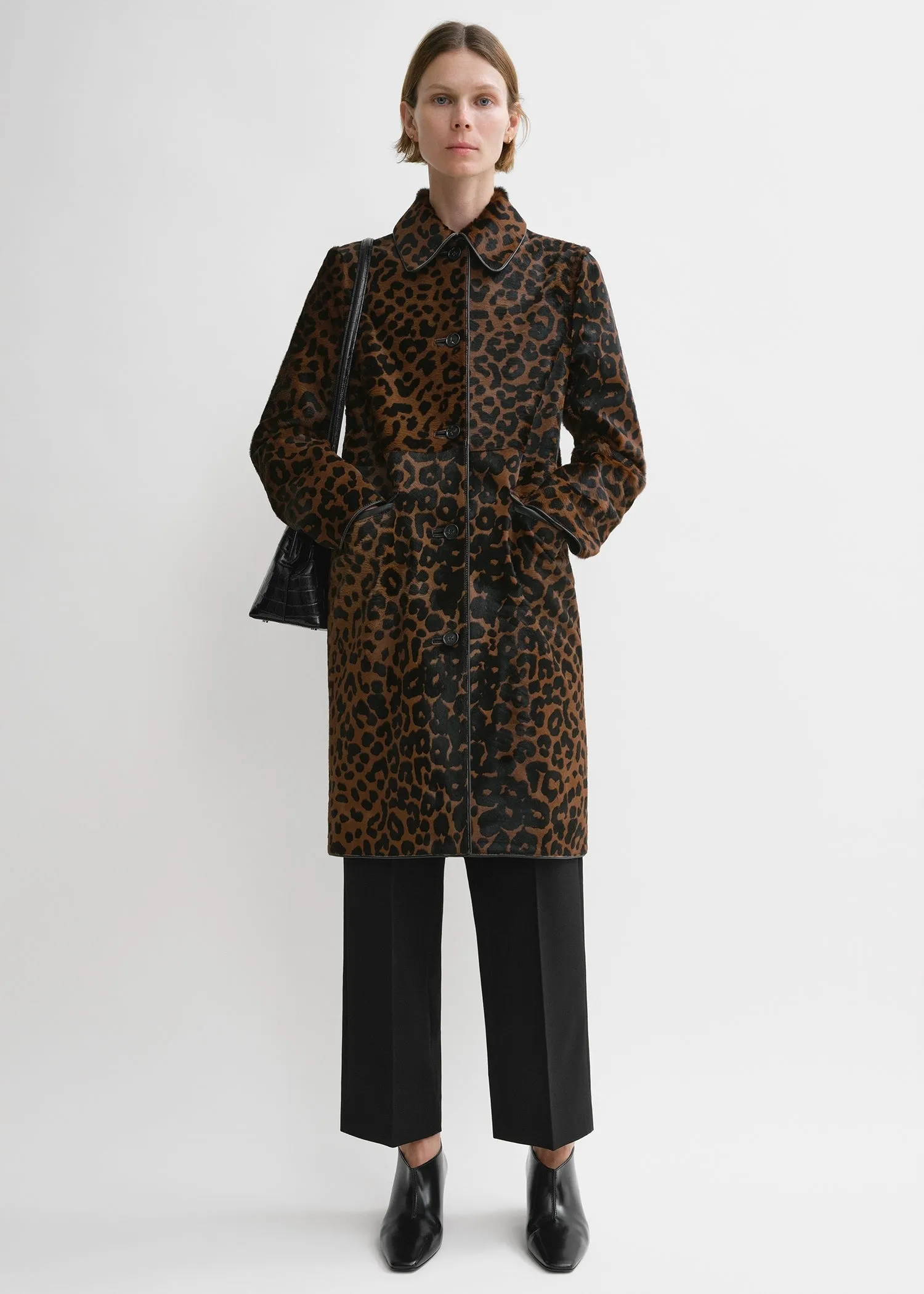 Pony hair coat leopard sold by Toteme