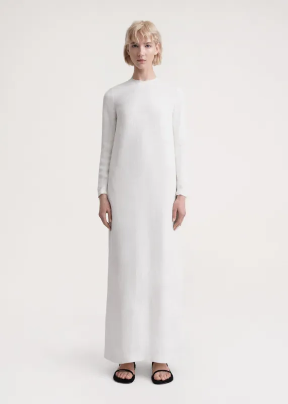 Raw-hem jacquard long dress white floral sold by Toteme