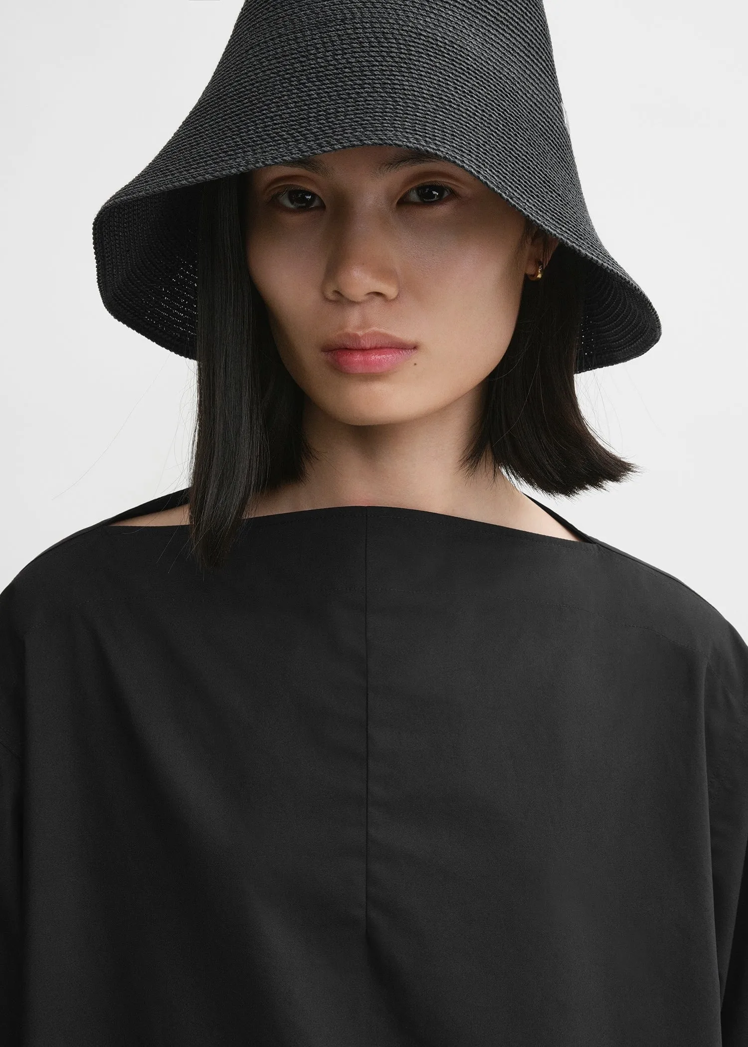 Dart-neck cotton top black sold by Toteme product image thumbnail 4