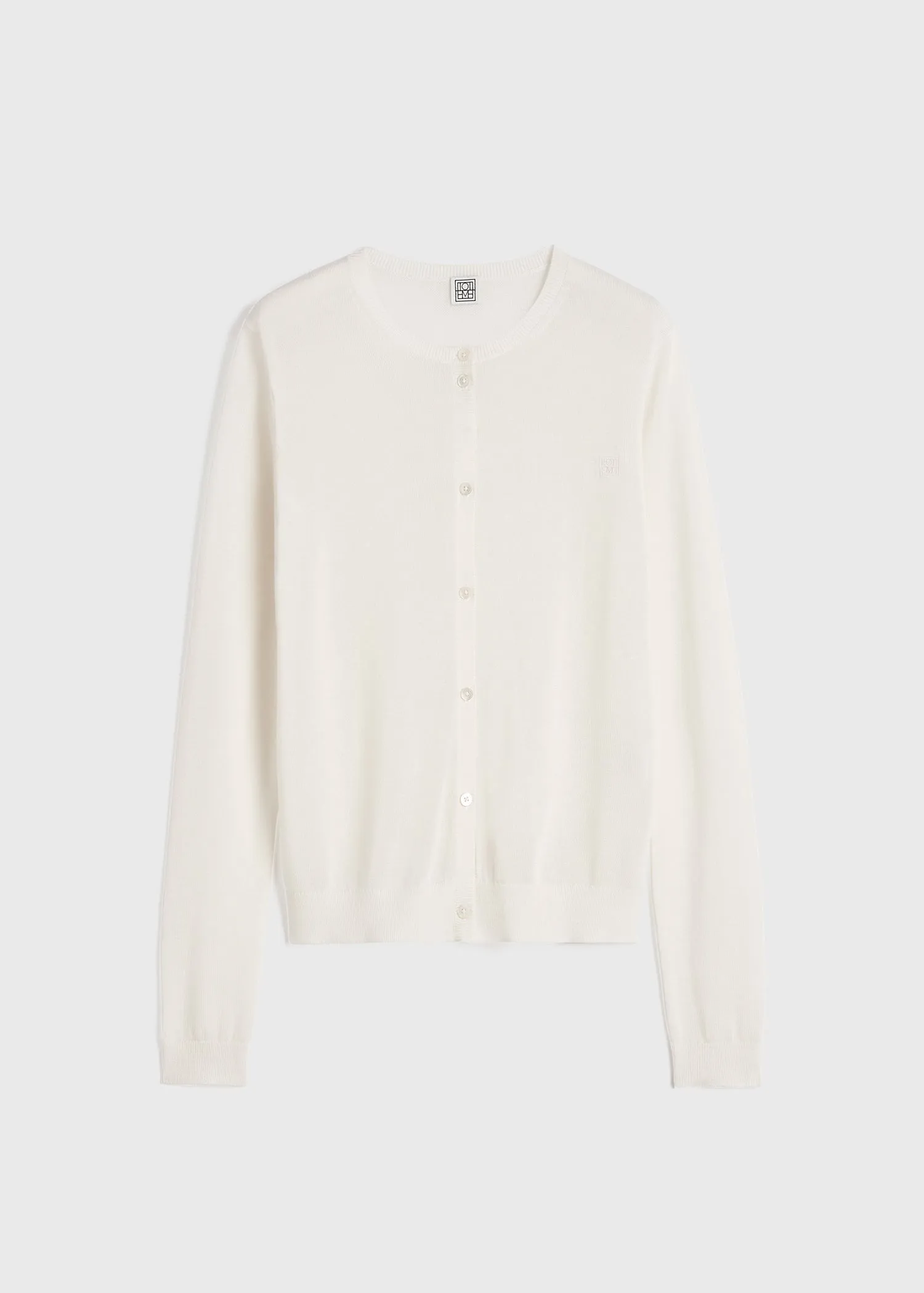 Fine knit cardigan light hay sold by Toteme product image thumbnail 5