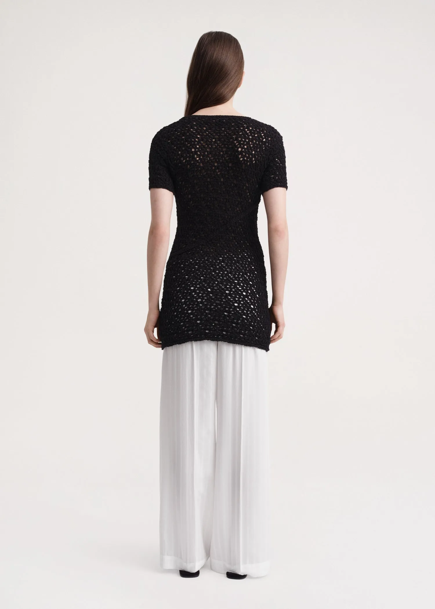 Crochet-knitted twist top black sold by Toteme product image thumbnail 3