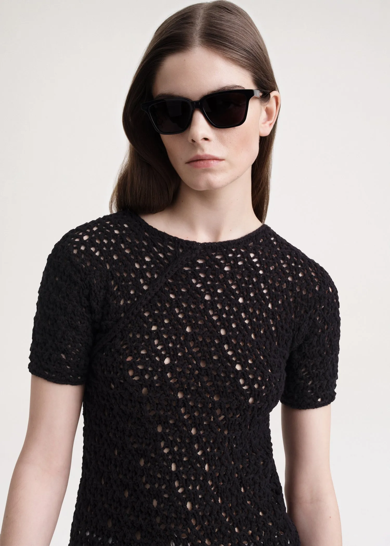 Crochet-knitted twist top black sold by Toteme product image thumbnail 4