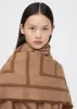 Monogram wool cashmere scarf camel sold by Toteme