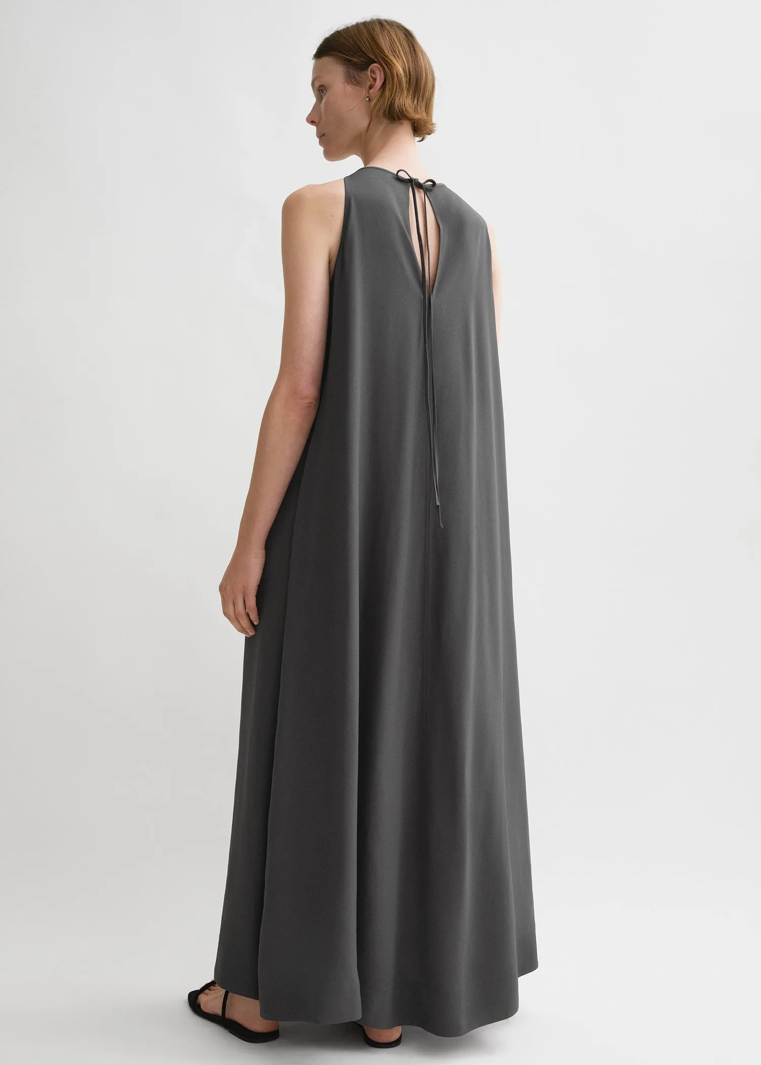 T-strap crepe-back satin dress lead sold by Toteme product image thumbnail 3