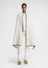 Embroidered wool cashmere scarf snow sold by Toteme
