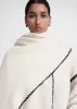 Embroidered wool cashmere scarf snow sold by Toteme