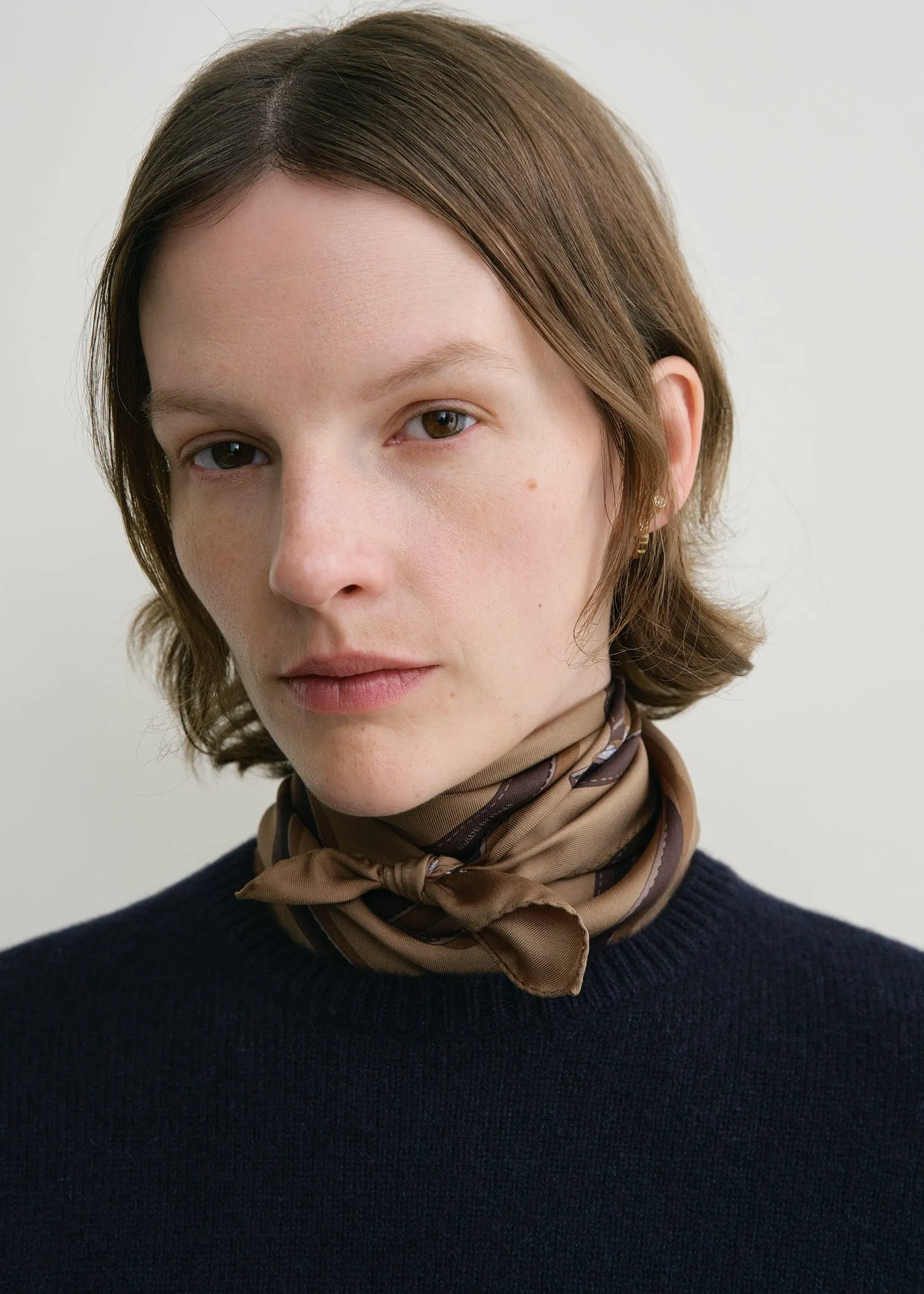 Clasp belt silk scarf biscuit sold by Toteme product image thumbnail 2