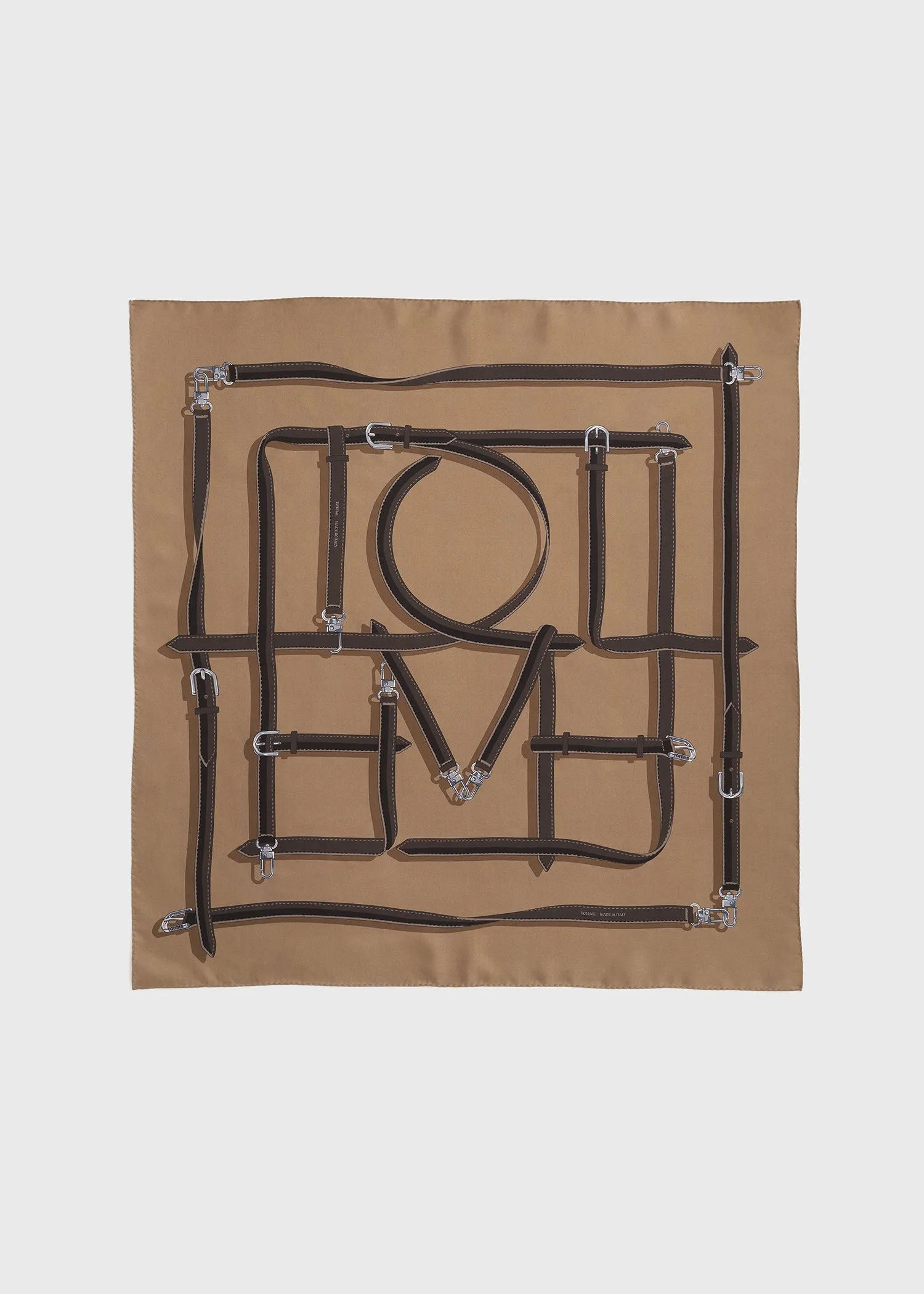 Clasp belt silk scarf biscuit sold by Toteme