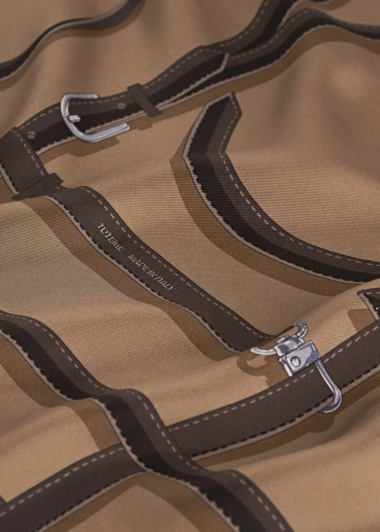 Clasp belt silk scarf biscuit sold by Toteme product image thumbnail 4