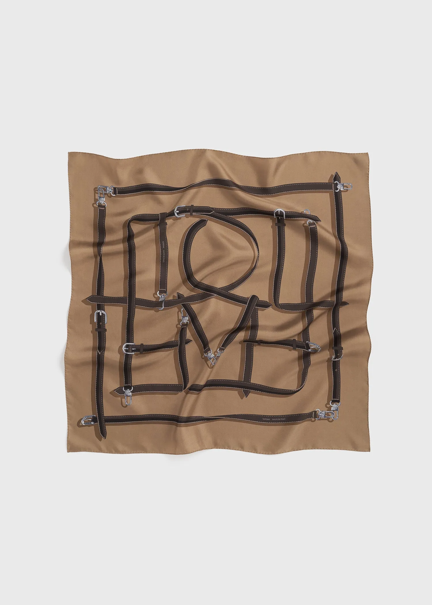 Clasp belt silk scarf biscuit sold by Toteme product image thumbnail 5