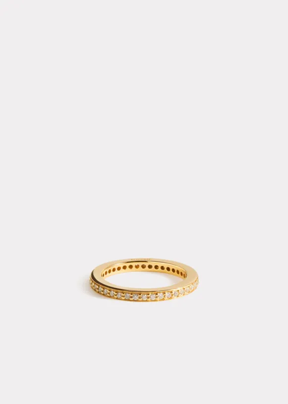 Eternity diamond midi ring 18kt gold sold by Toteme