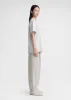 Straight cotton tee pale grey melange sold by Toteme