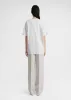 Straight cotton tee pale grey melange sold by Toteme