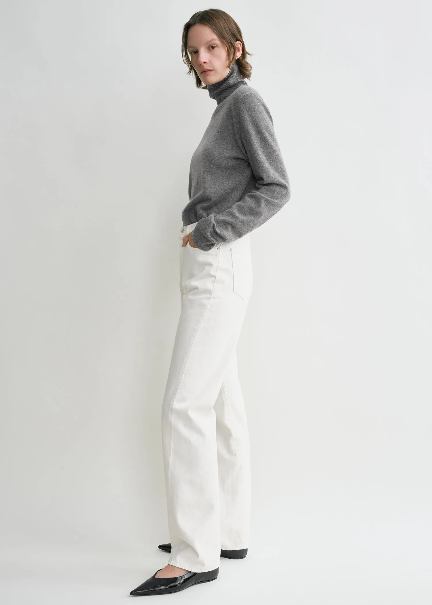 Twisted seam denim full length off-white sold by Toteme product image thumbnail 2