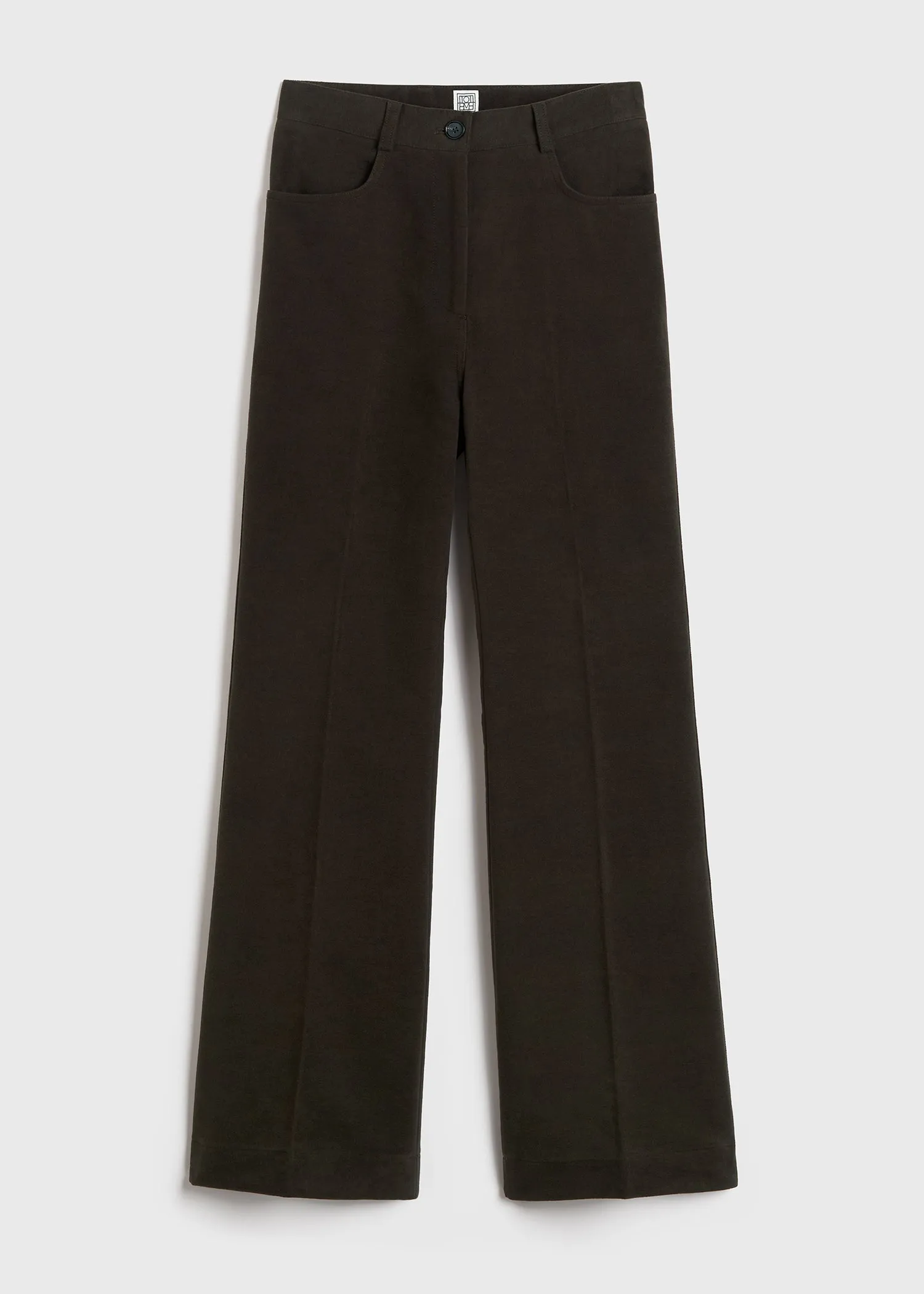 Flared moleskin trousers espresso sold by Toteme product image thumbnail 5