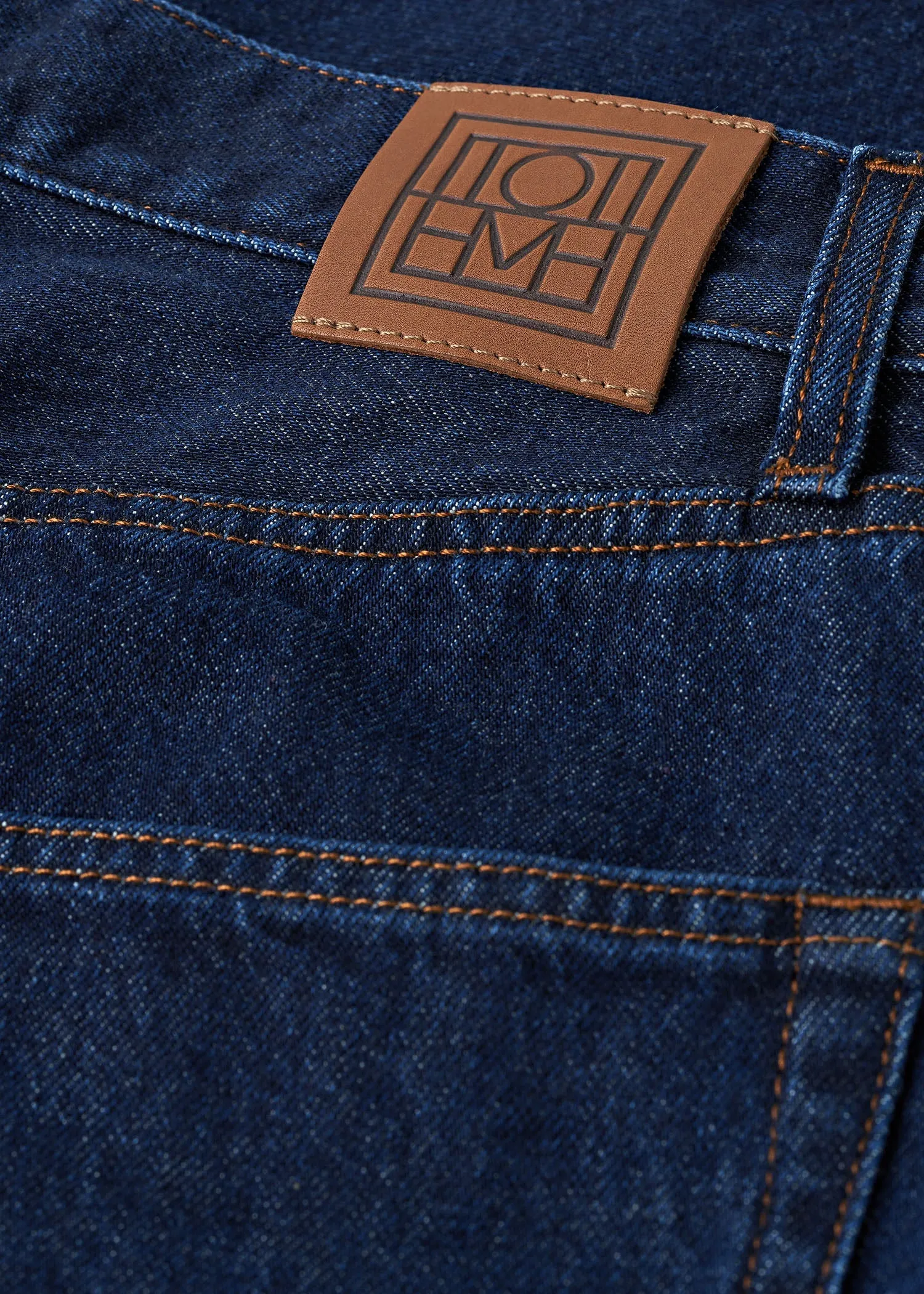 Tapered leg denim dark indigo sold by Toteme product image thumbnail 5