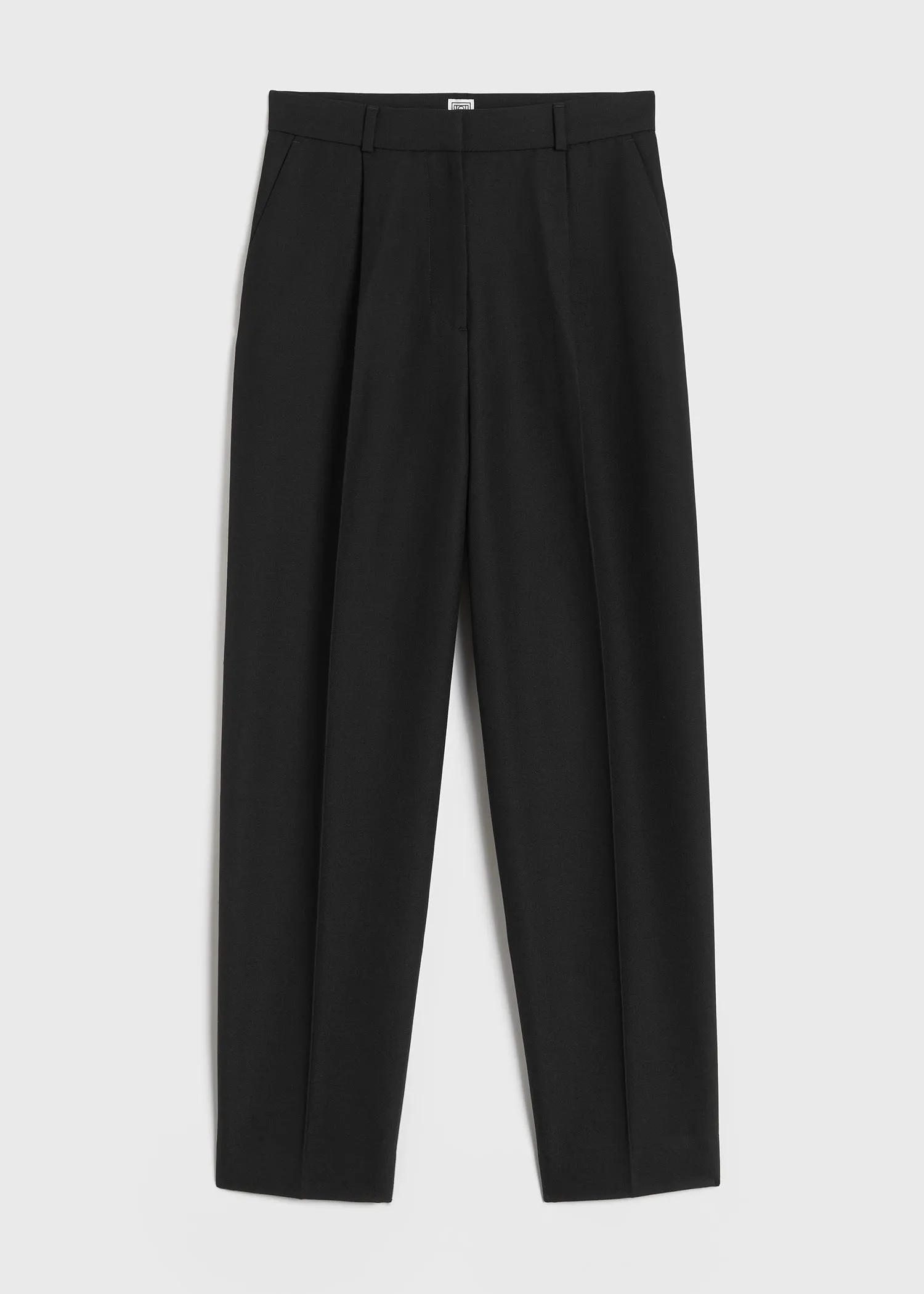 Single-pleat tapered trousers black sold by Toteme product image thumbnail 5