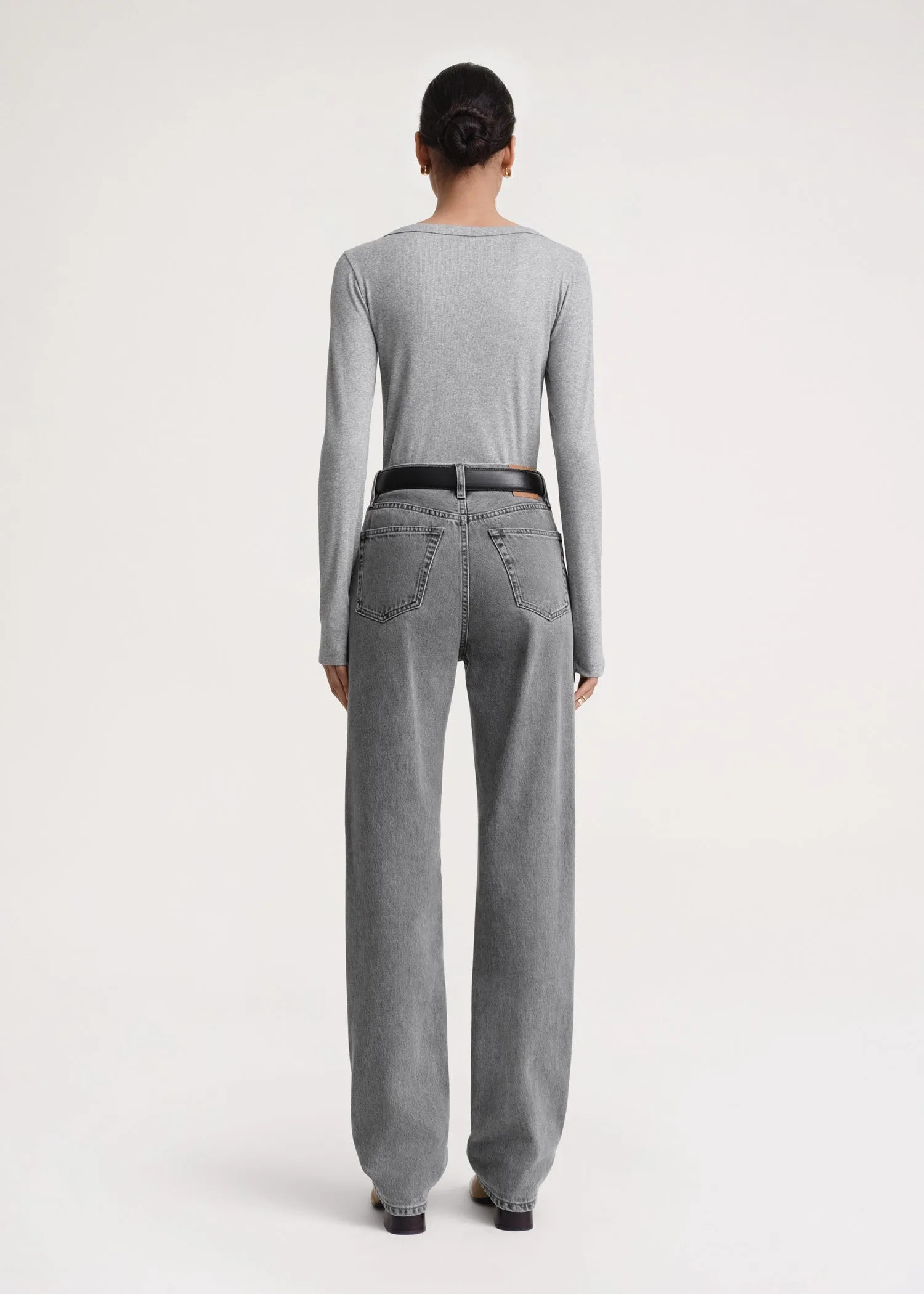 Classic rib top grey melange sold by Toteme product image thumbnail 4