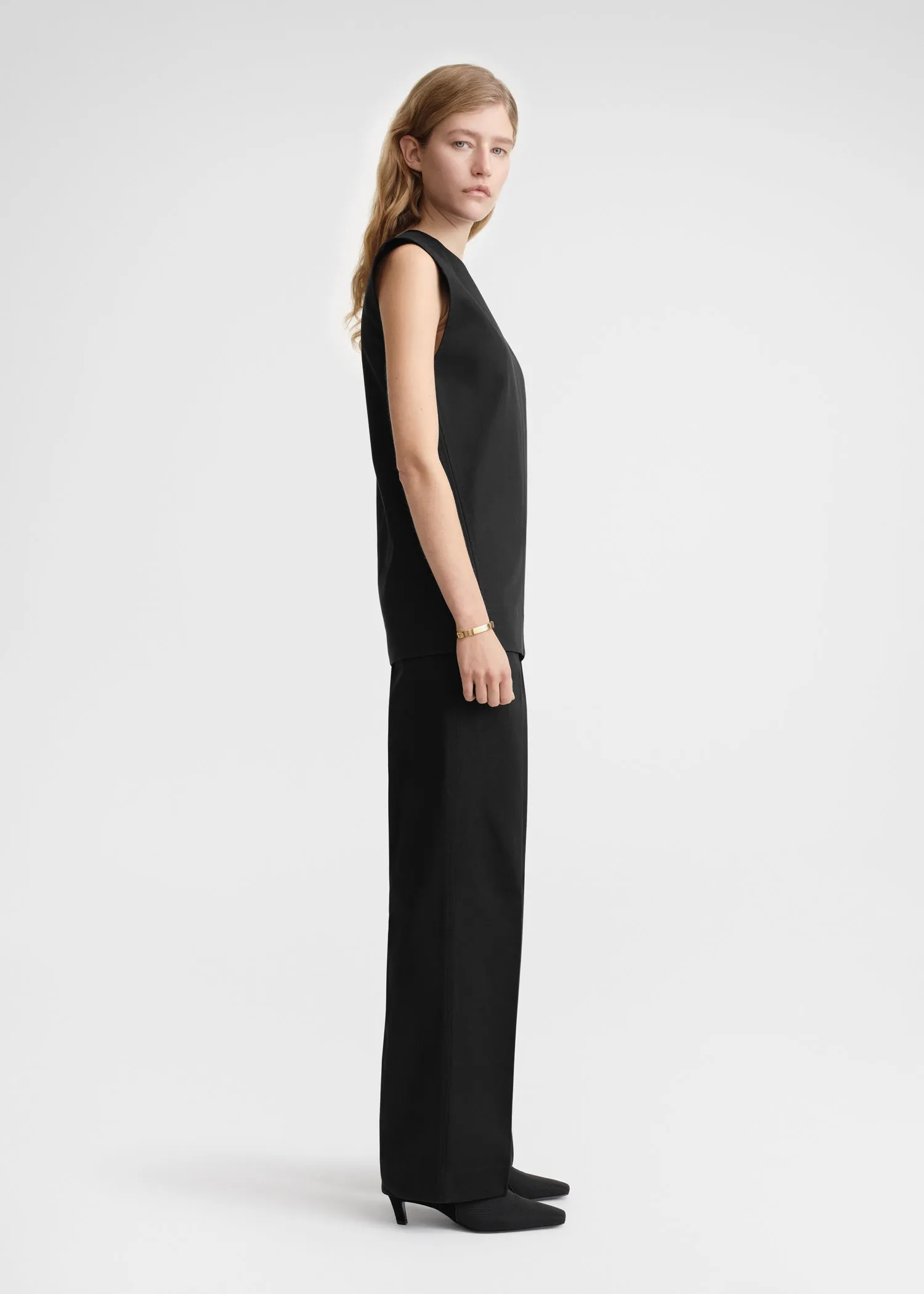 Sleeveless twisted-seam top black sold by Toteme product image thumbnail 3