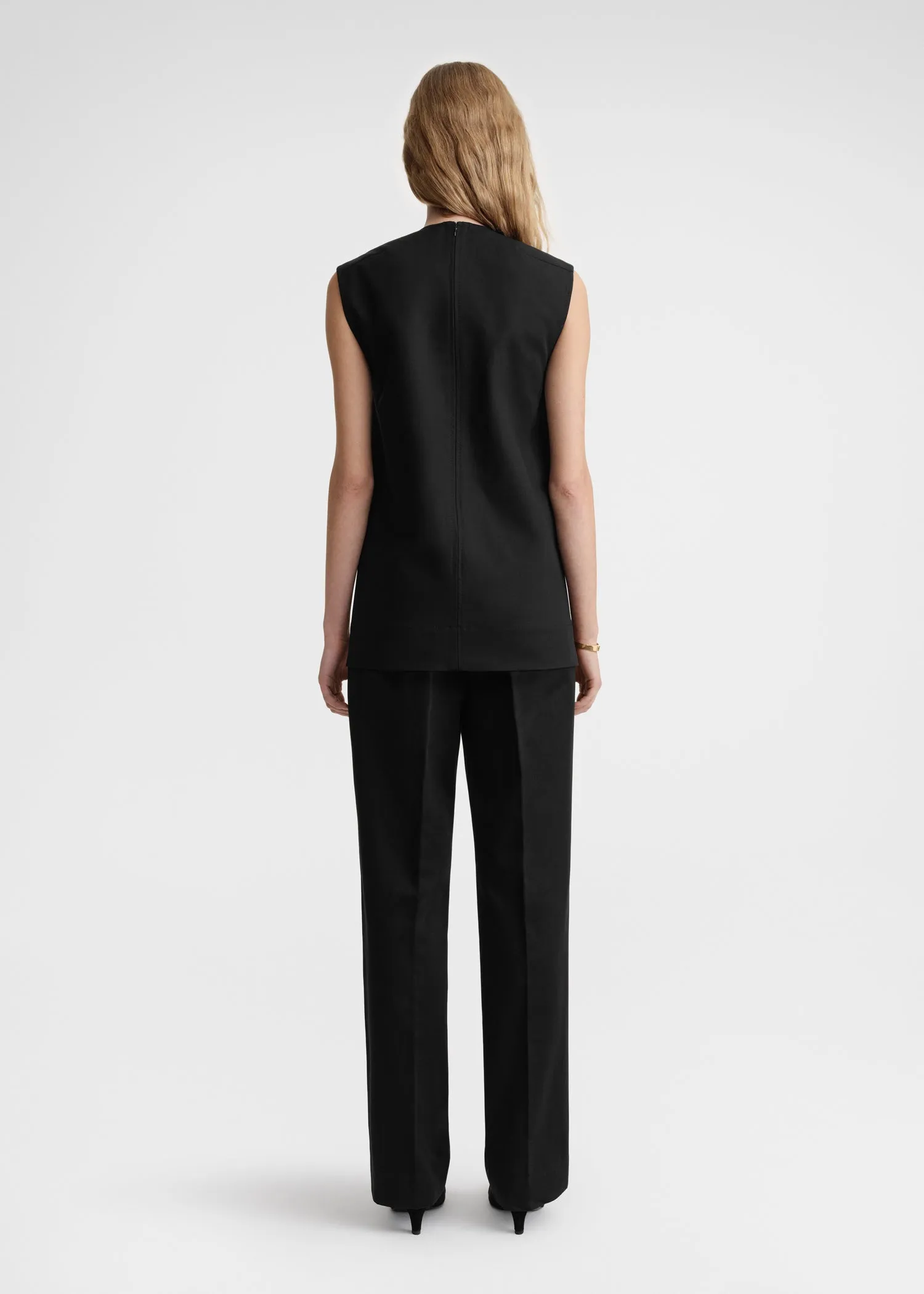 Sleeveless twisted-seam top black sold by Toteme product image thumbnail 4