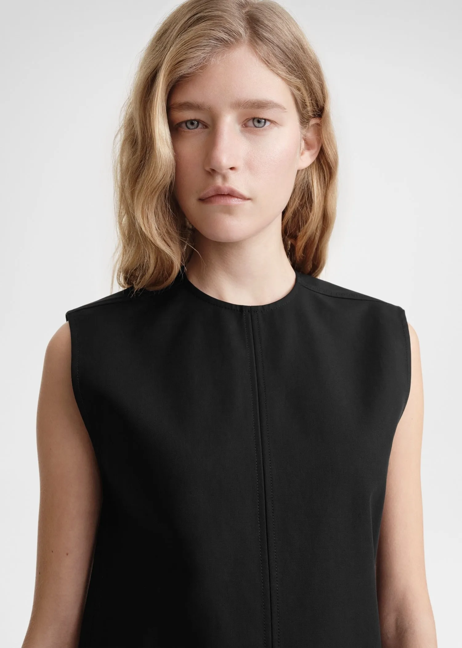 Sleeveless twisted-seam top black sold by Toteme product image thumbnail 2
